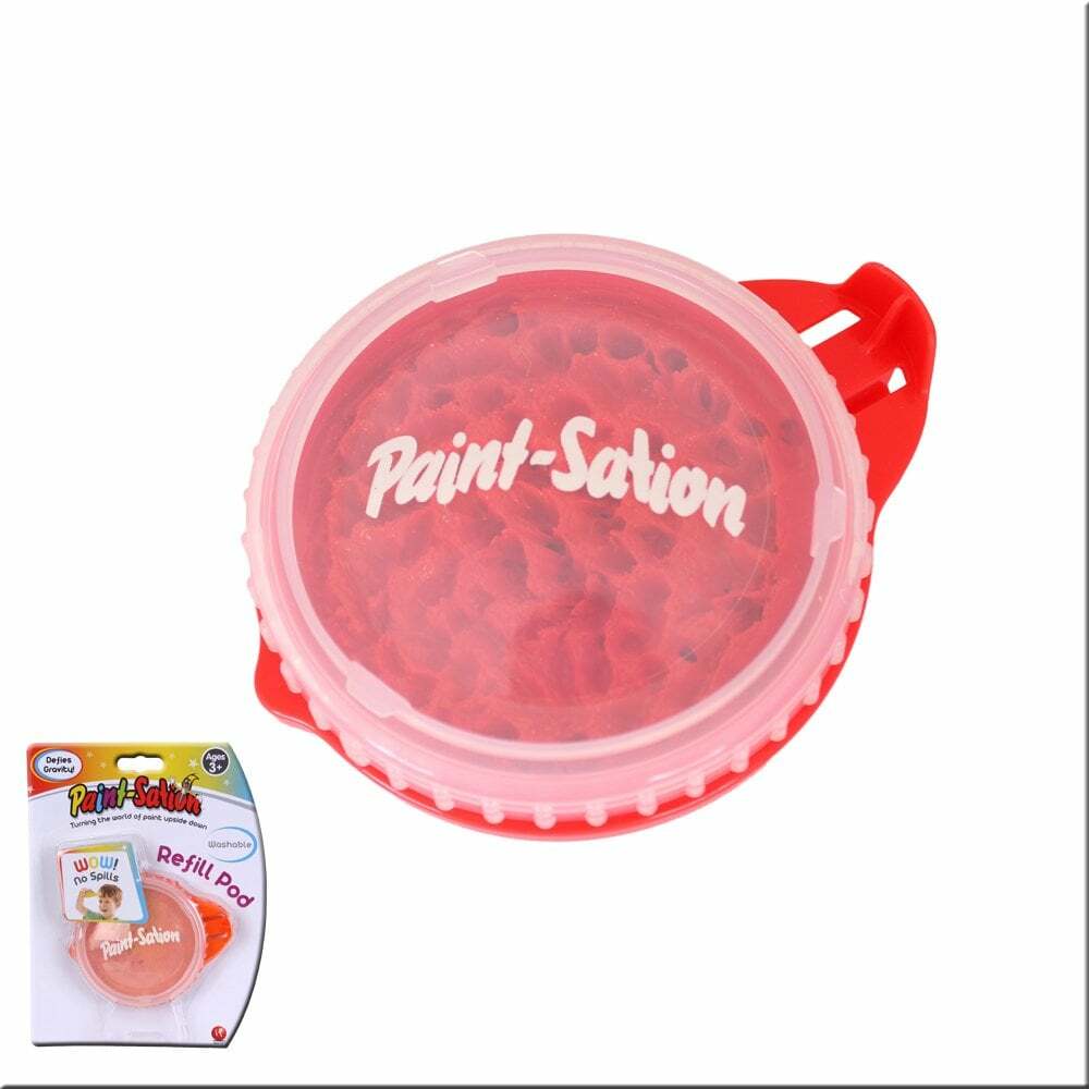 Paint-Sation Refill Pod - Red - Anti-Gravity Washable Poster Paint - No Spills