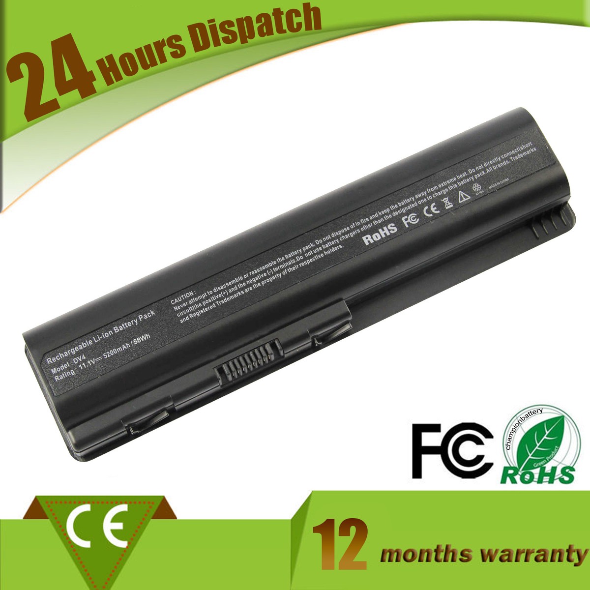 Batteria 5200mAh New Net Per Notebook HP Pavilion DV6 - Compatibile Con Serie DV6-1000 E Molti Modelli, Alta Prestazioni, Ricambio Sostitutivo