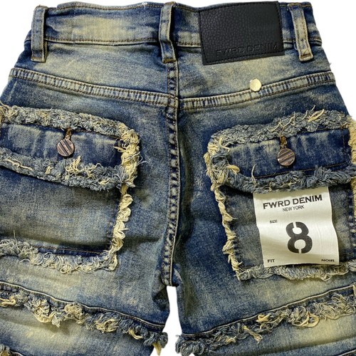 Kid's FWRD DENIM & CO Patchwork Denim Shorts - Picture 4 of 11