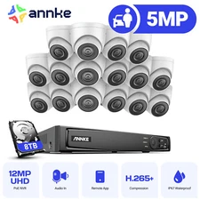 ANNKE 12MP 8CH 16CH NVR 5MP Audio POE IP Security Camera System Outdoor AI CCTV