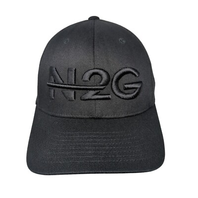 N2G Nutrition 2 Go Fitted Hat Black L-XL Embroidered Flexfit #Suppbro