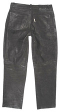 -  GIPSY  -  Herren LEDERJEANS / Nubuk- Lederhose in schwarz in ca. W31-32 / L32