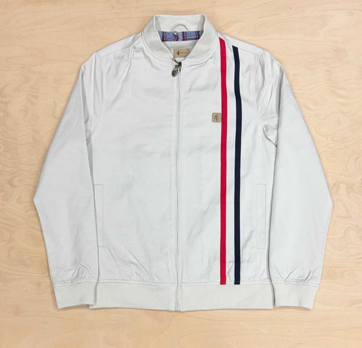 Gabicci Vintage V54GJ10 Griffin Zip Racing Harrington Jacket Cream