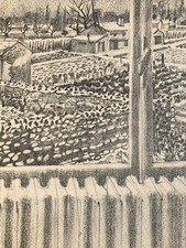 Sehr Schön Lithografie Michel Goedgebuer Toulouse Ansicht Einer Fenster - Garten