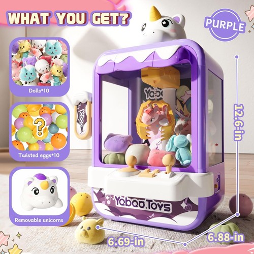 Mini Claw Machine for Kids,Girls Unicorns Toys Electronic Arcade Game... - Picture 7 of 7