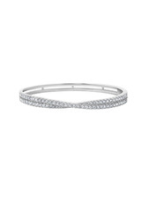 Authentic CRISLU Crossed Bangle in Platinum - SM