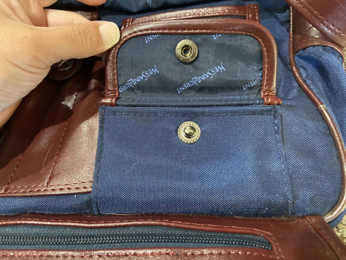 高橋 イヴサンローラン Vintage YSL Yves Saint Laurent Messenger Bag Crossbody Side