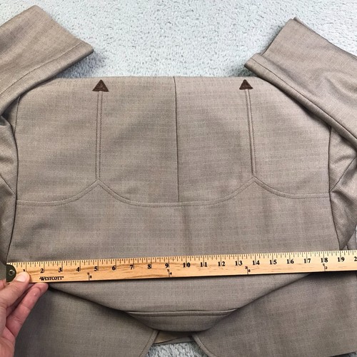 Circle S Western Suit Uomo 46L Giacca + Pantalone (38x33) Marrone Plaid Vintage Cowboy - Foto 14 di 24