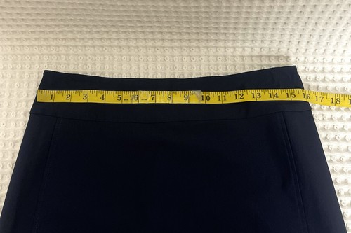 Nic + Zoe Womens Size 8 Stretch Waist Unlined Knee Length A-Line Skirt Navy - Picture 4 of 8