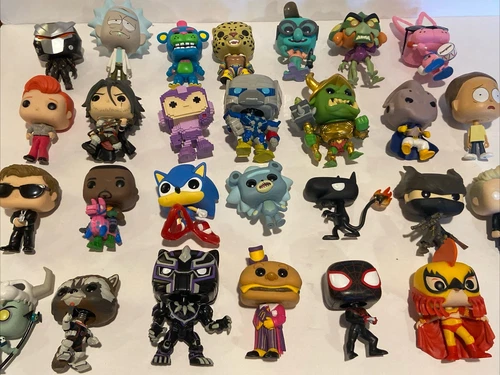 funko pop lot loose Lot Of 27! Rick And Mortey Sonic Spider-Man And More