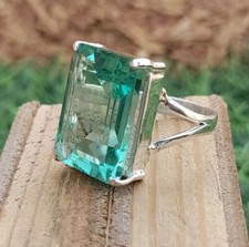 Green Apatite Ring 925 Sterling Silver Ring Engagement Ring Gift For Her