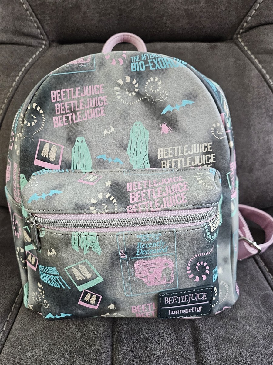 beetlejuice loungefly mini backpack EXCLUSIVE DROP: Tombstone Glow Beetlejuice stands in the front yard **HARD TO FIND **Loungefly Beetlejuice