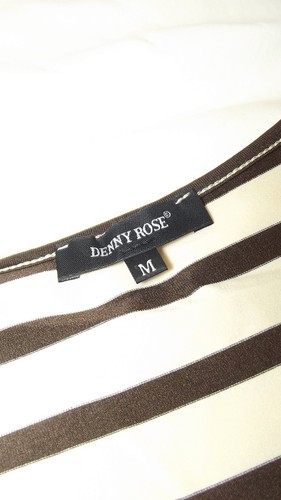 Denny Rose Maglia Da Donna Beige Marrone Taglia 42 M Righe Made In Italy Lunga - Imagen 6 de 16