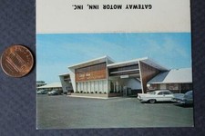 1960s Era Secaucus New Jersey Gateway Motel color photo chrome business card ---
