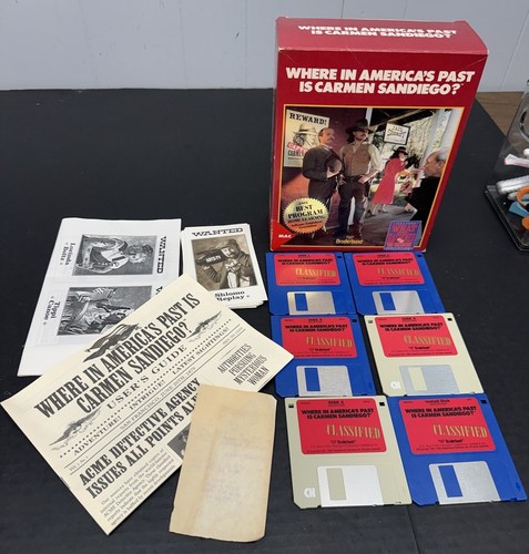Where In America's Past is Carmen Sandiego Macintosh Broderbund 1991-1992 Mac