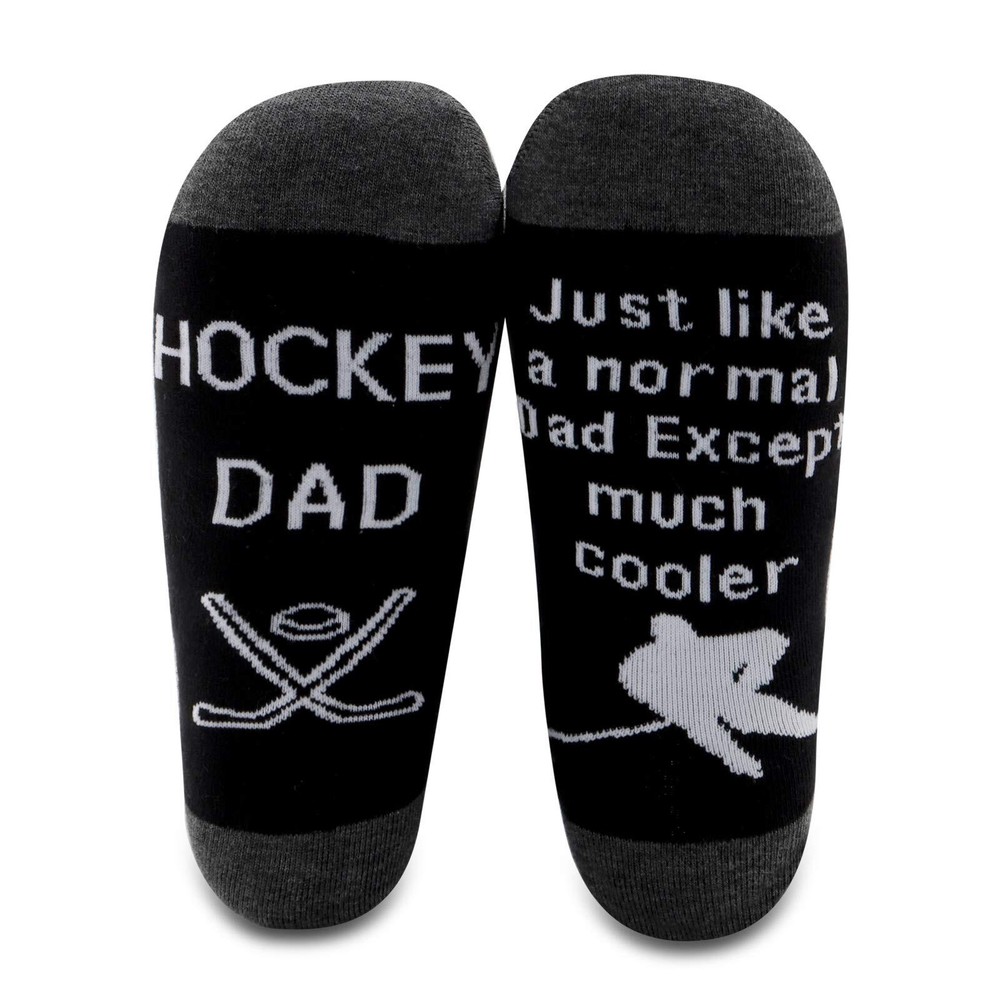 2 Pairs Hockey Dad Socks Funny Hockey Dad Gifts Hockey Gifts for Dad Hockey D...