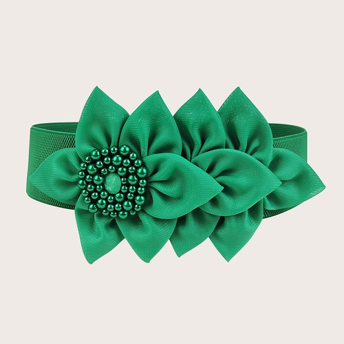 Women's Wide Elastic Waist Belt Stretch Flower Dress Corset Waistband Retro i - Picture 14 of 28