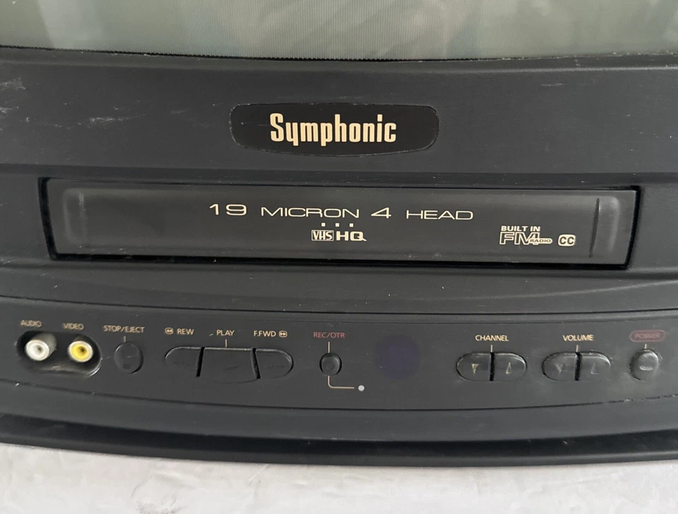 Symphonic TV Gaming Combo VCR CRT SSC139V Retro 13” TV Works VCR Does Not Work - Image 3 of 4