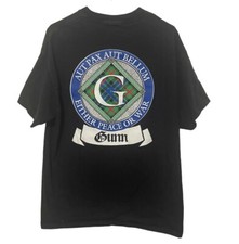 Vintage Hanes Beefy Shirt Men XL Black Preshrunk Cotton Gunn Short Sleeve Tee