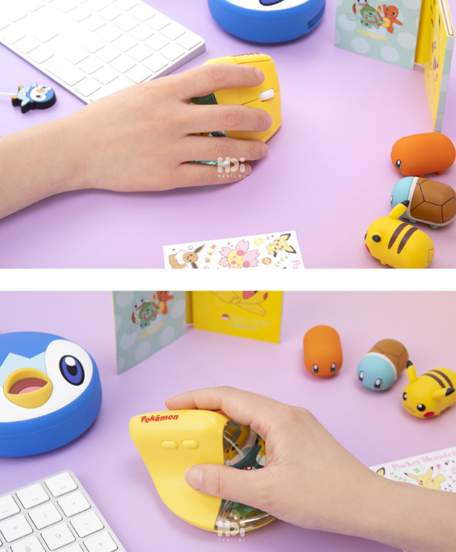 ピカチュウ　mys Official Pokemon Wireless Ergonomic Vertical Mouse Clear