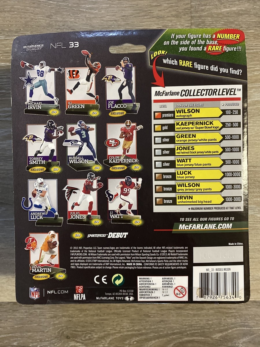 NFL Series 33 Russell Wilson McFarlane Rookie Action Figure