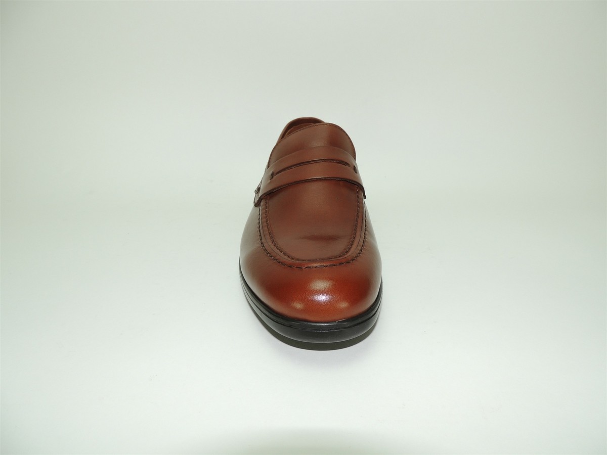 Kenneth Cole Men\'s Cognac Leather Penny Loafers - 12M Gentle Souls by Kenneth Cole Men main image 3