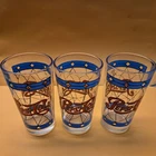 Vintage Pepsi-Cola Tiffany Style Stained Glass 12oz. Drinking Glass, Three