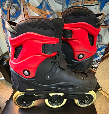 K2 Fatty Pro Men's Inline Skates Black/Red 3-Wheel Setup