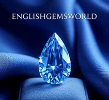 Pear Cut Blue Color Natural Diamond ~Top Quality 3 Ct For D Grade VVS1 ~