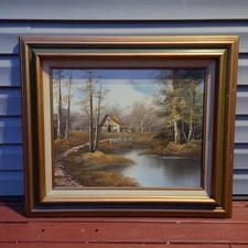Vintage Marklein Oil Painting Art Anco BILT Frame 27"x23"