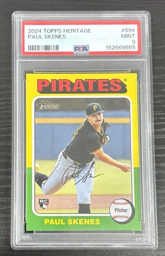 2024 Topps Heritage High Number Paul Skenes #594 PSA 9