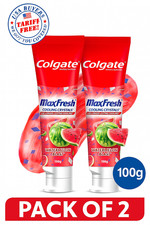 2 X Colgate MaxFresh Watermelon Blast Gel Toothpaste, w/h Cooling Crystal 100G