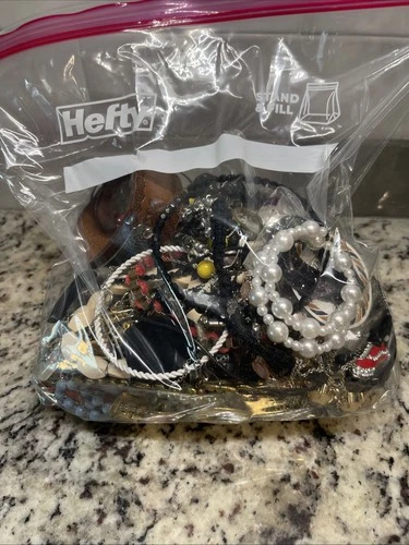 Vintage to Now Mystery Costume Jewelry Lot Wearable Junk Craft Art 3lbs 5oz