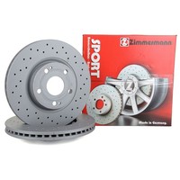 Zimmermann Sport Bremsscheiben Satz FüR Toyota Avensis (T25) Corolla Verso Vorne
