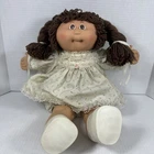 Rare Coleco Cabbage Patch Kids Doll Brown Eyes Brown Double Ponytail 1978-1982