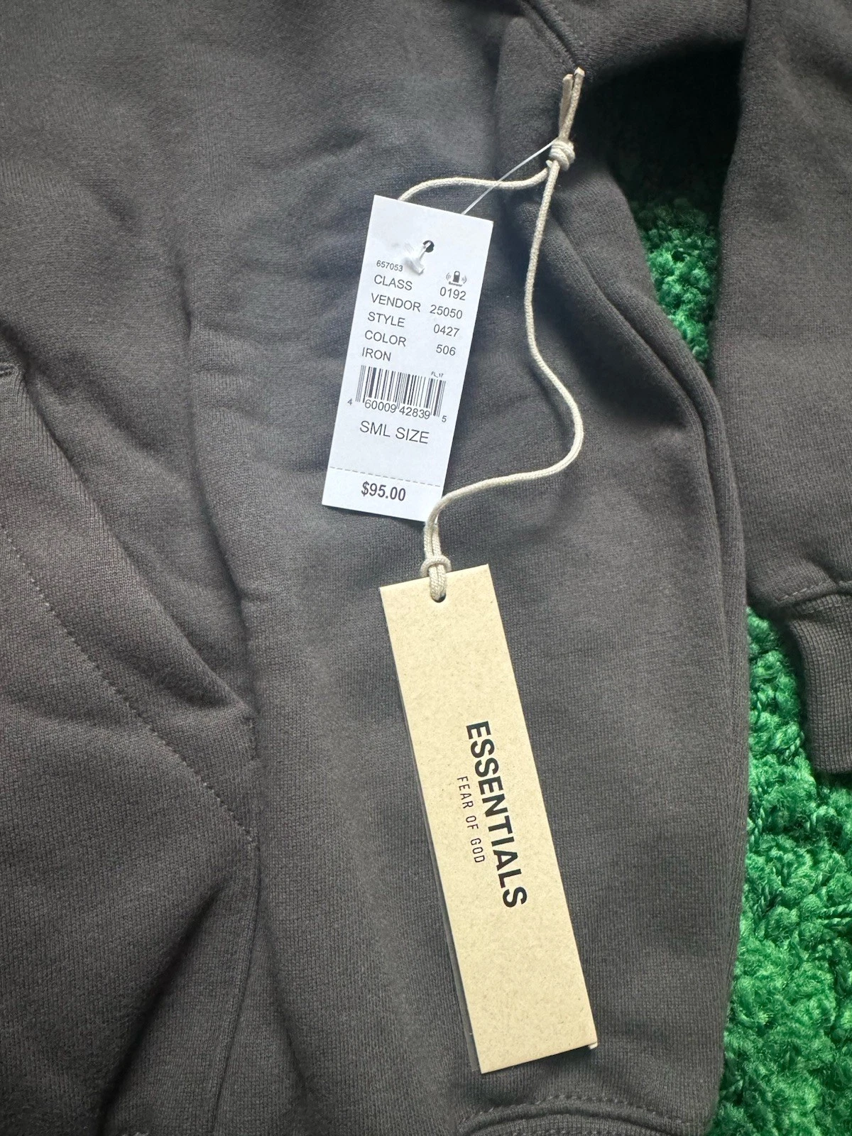 FEAR OF GOD Felpa con cappuccio Essentials paura di Dio *AUTENTICA* 1977 IRON tg. Piccolo Con Etichetta Pacsun.