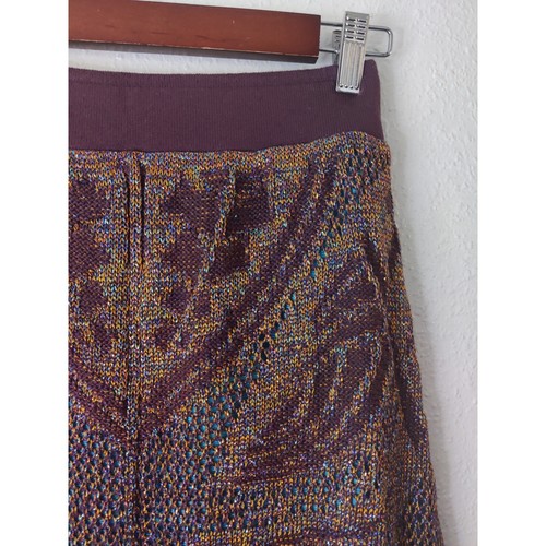 NWT Cecelia Prado Anthropologie Wine Bord Purple Knit Lumi Midi Skirt Size XS P - Picture 4 of 12