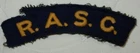 WW2 ROYAL ARMY SERVICE CORPS REGIMENT SHOULDER TITLE PATCH MILITARY CLOTH BADGE