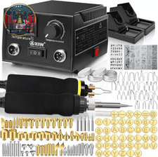 2 in 1 Wood Burning Kit 100W with 2 Wood Burning Pens, 165 Pcs Pyrography Wood B