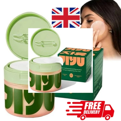 Jiyu Korean Anti-Aging Skincare Toner Pads Dark Spot &Wrinkle Minimizing 100 pcs