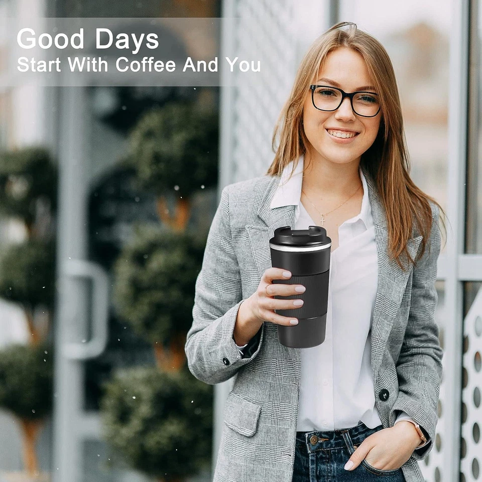 Tazza Termica Termos Caffè Caffe Coffee Mug-To-Go Viaggio Acciaio Inox Senza BPA - Immagine 3 di 4