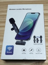 Mini Wireless Lavalier Microphone Noise Reduction Label Mic iPhone New/Open Box
