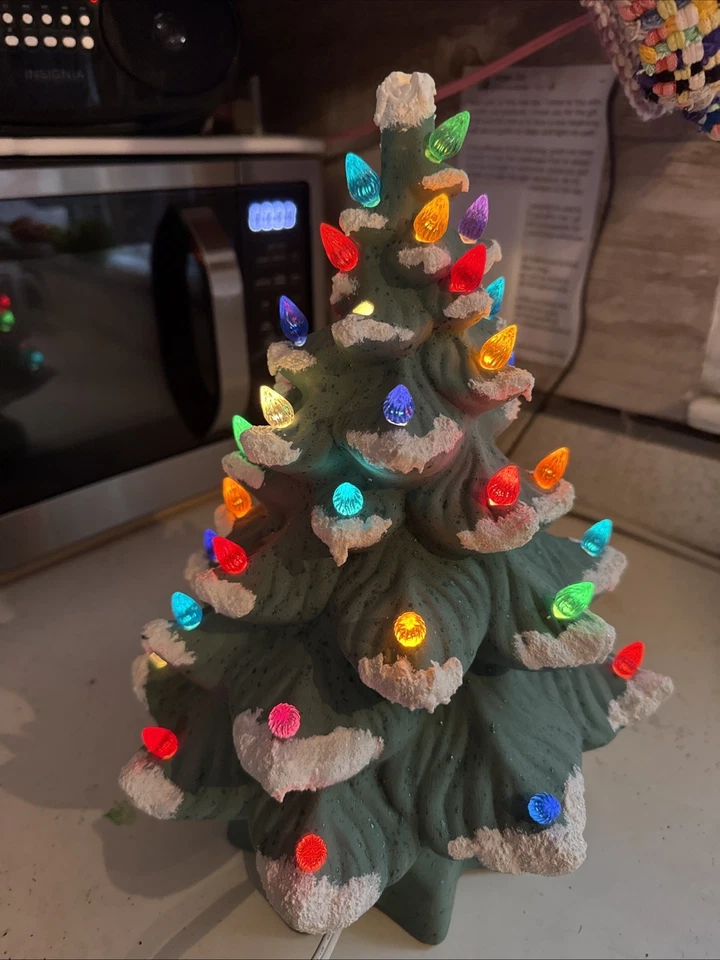 Винтажная керамическая подсветка для рождественской елки - Изображение 3 из 4