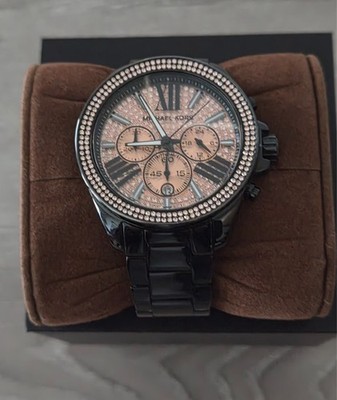 Michael Kors MK5879 Everest Black Rose Stainless Steel Quartz Women's Watch.