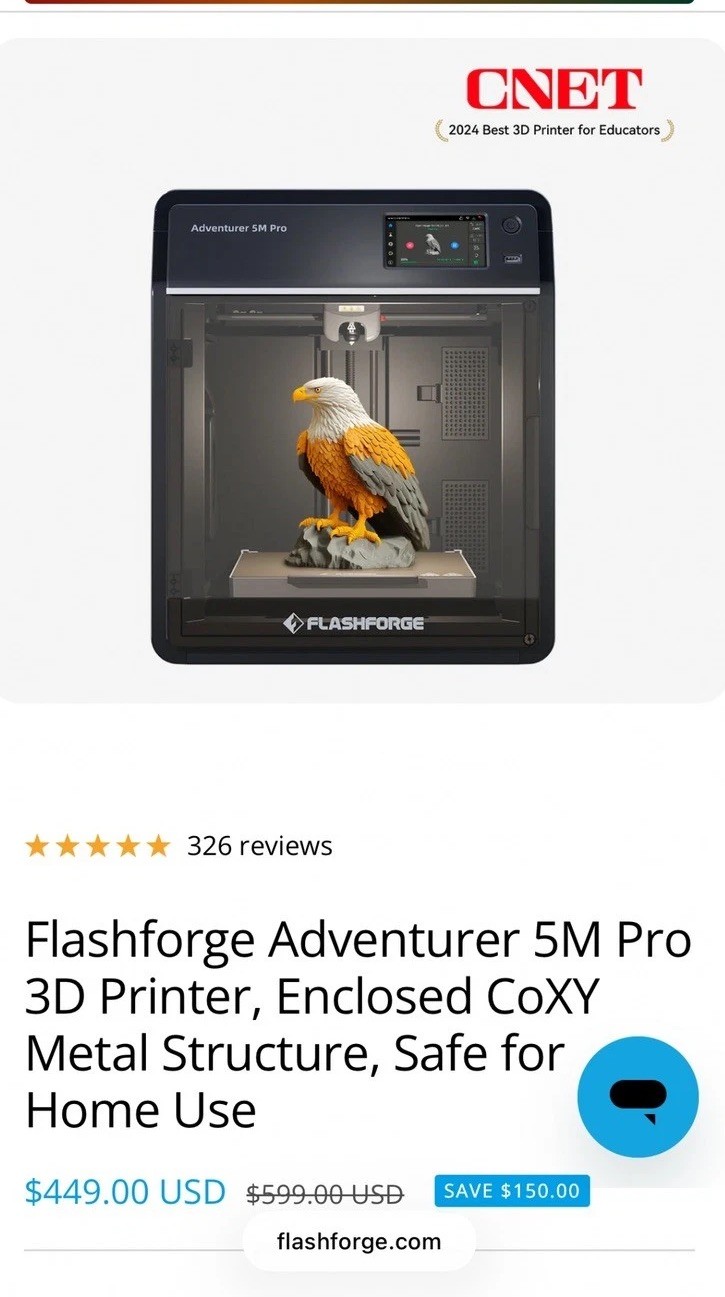 Flashforge Adventurer 5M Pro 3D Printer - NEW IN BOX