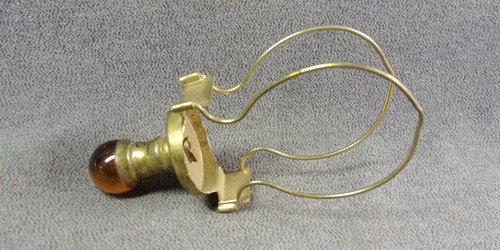 Table Lamp Clip On Light Shade Adapter Hardware Glass Marble Finial Vintage - Picture 2 of 11