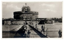 Vintage Postcard Rome Ponte e Castel Sant Angelo Italy Architecture