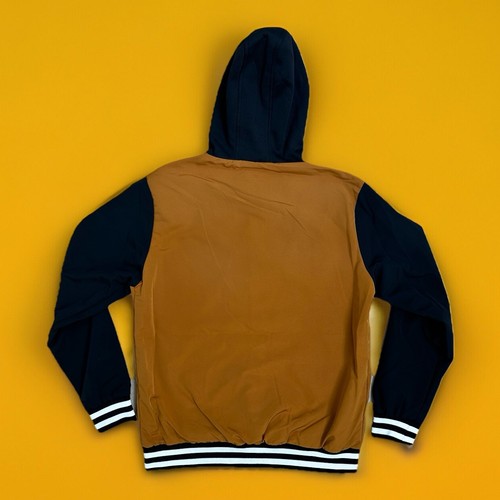 Kapuzen College Jacke NEU mit Etikett Herren L Gold Schwarz Reason Marke Patches Knöpfe - Bild 2 von 16