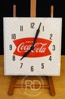 New ListingVTG LARGE COCA COLA FISH TAIL LOGO PLASTIC LIGHT CLOCK SIGN 1960's AS-FOUND