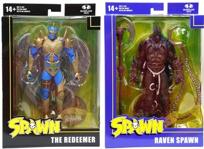 2x Spawn-The Redeemer + Raven-Mc Farlane Toys-ca. 20,5 cm H  90145/90143